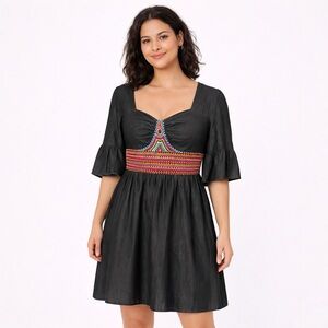 VaVa by Joy Han - Black Beaded Bodice Mini Dress | Size Medium